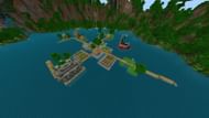 This village is in an odd spot but might be a nice place to set up shop (Image via Mojang)